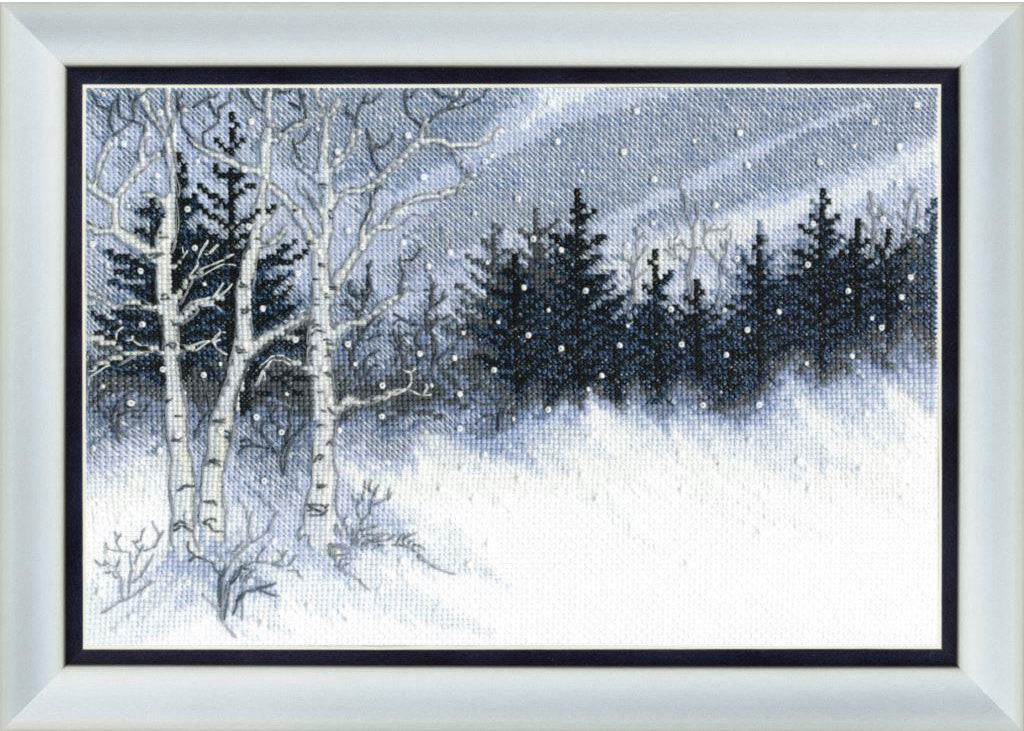 Counted Cross Stitch Kit Winter night DIY Crystal Art