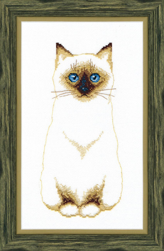 Counted Cross Stitch Kit Siamese cat DIY Crystal Art