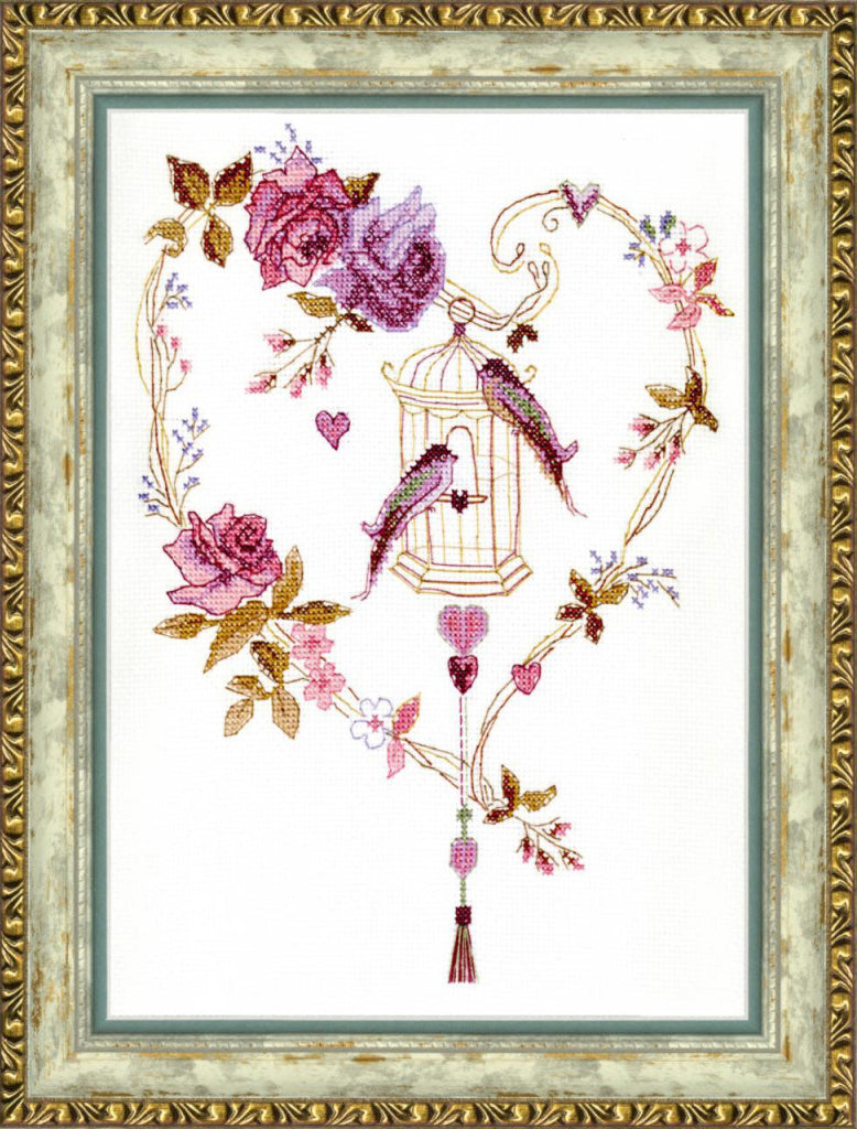 Kit de point de croix compté Oiseaux DIY Toile non imprimée 