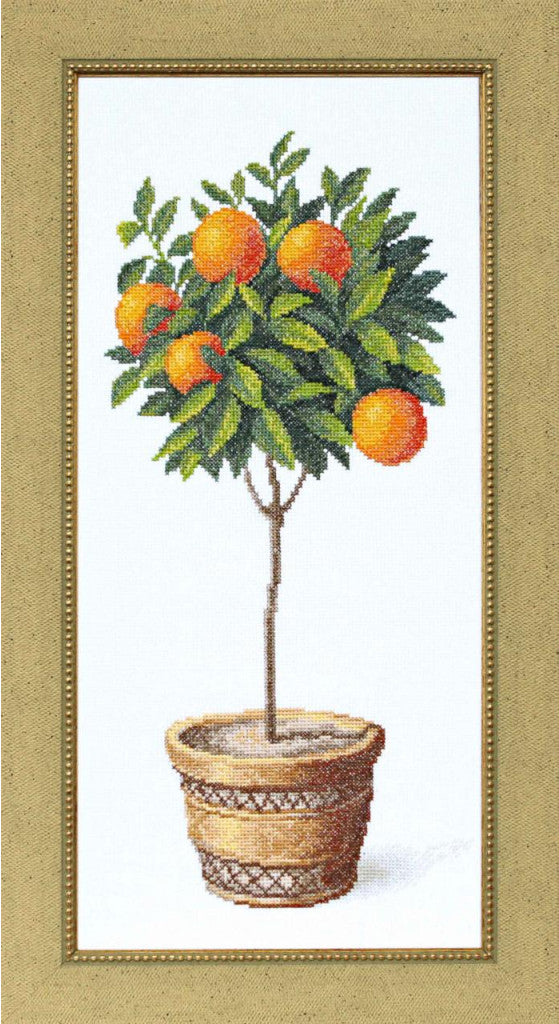 Counted Cross Stitch Kit Orange tree DIY