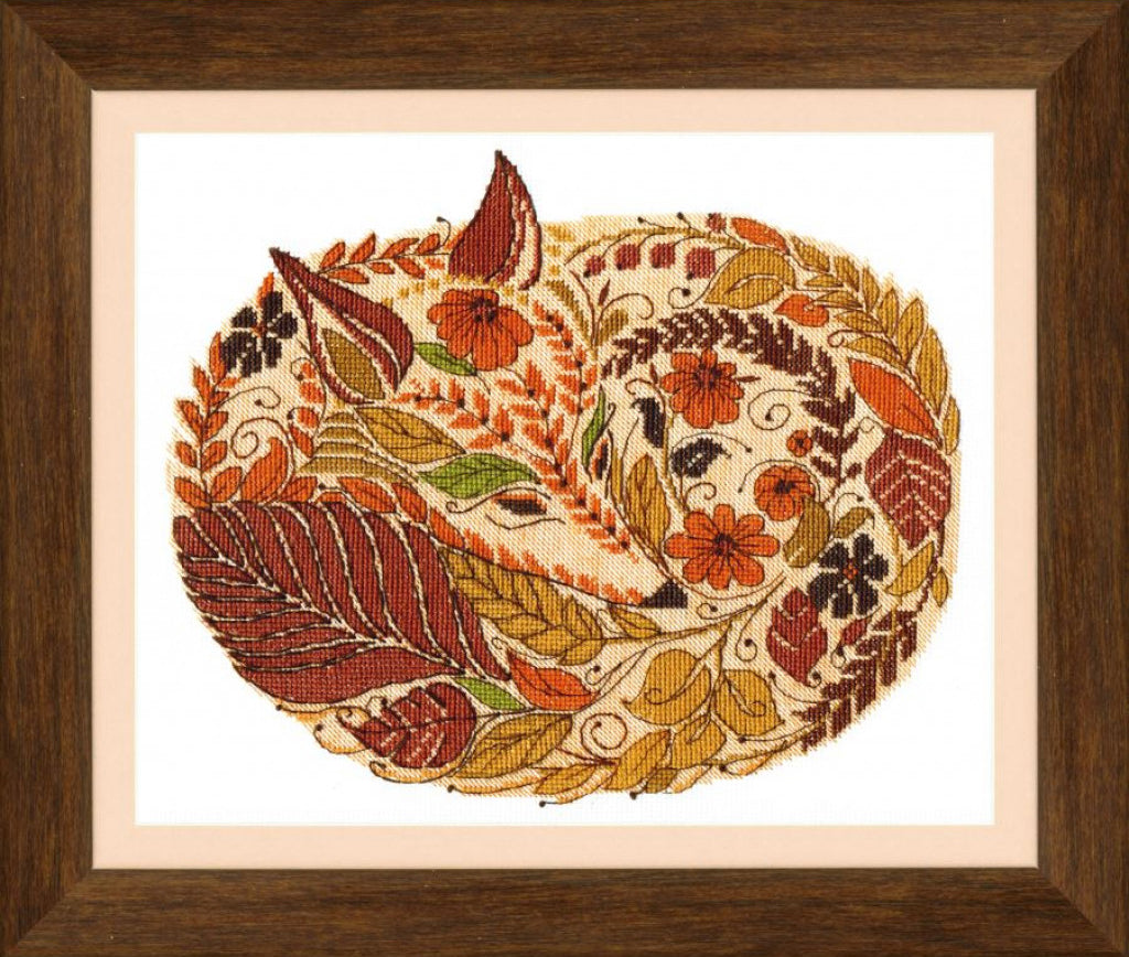 Counted Cross Stitch Kit Autumn Fox DIY Crystal Art
