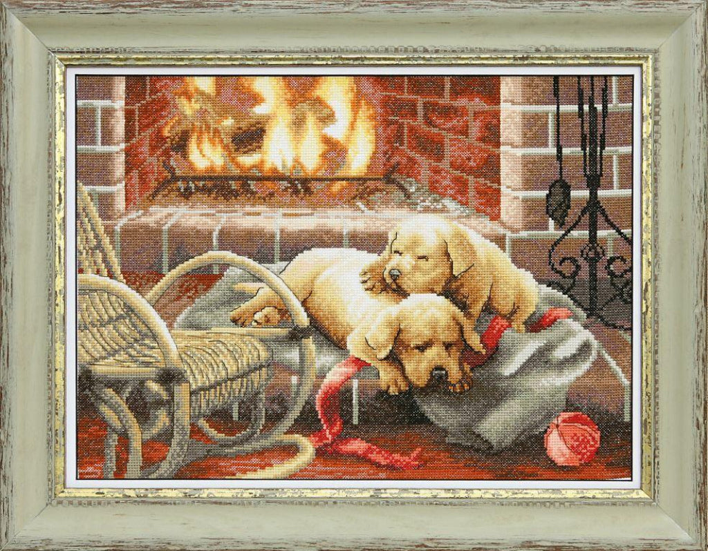 Counted Cross Stitch Kit Dogs DIY Crystal Art