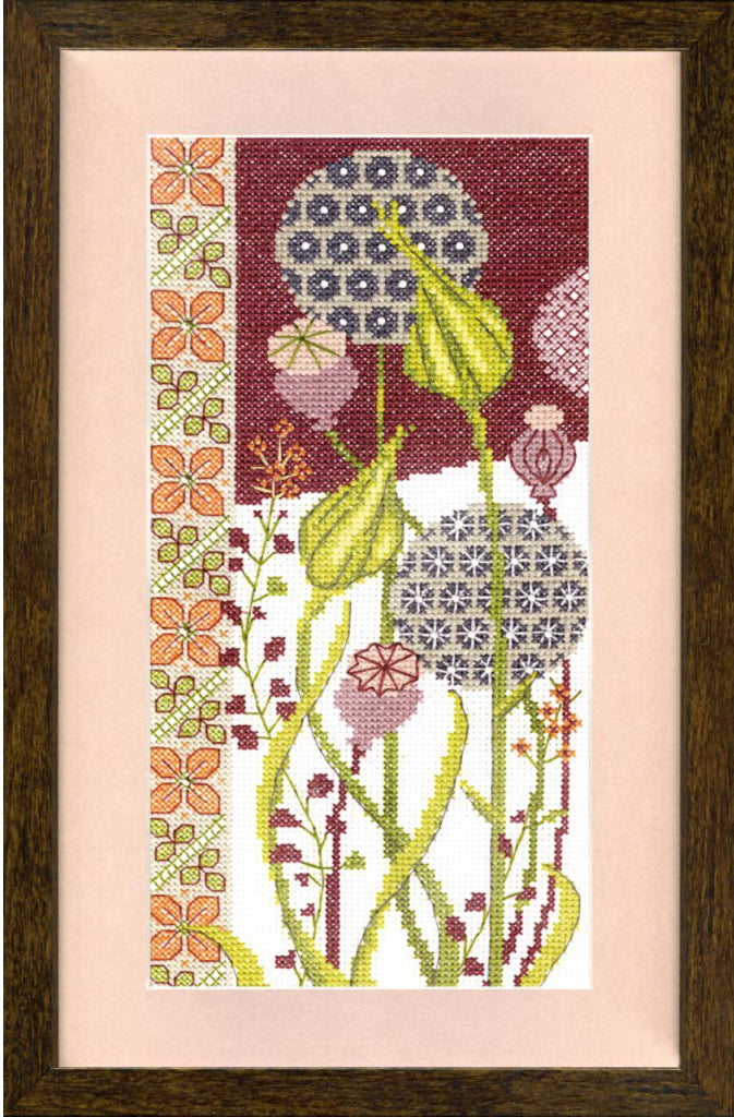 Counted Cross Stitch Kit Field poppy DIY