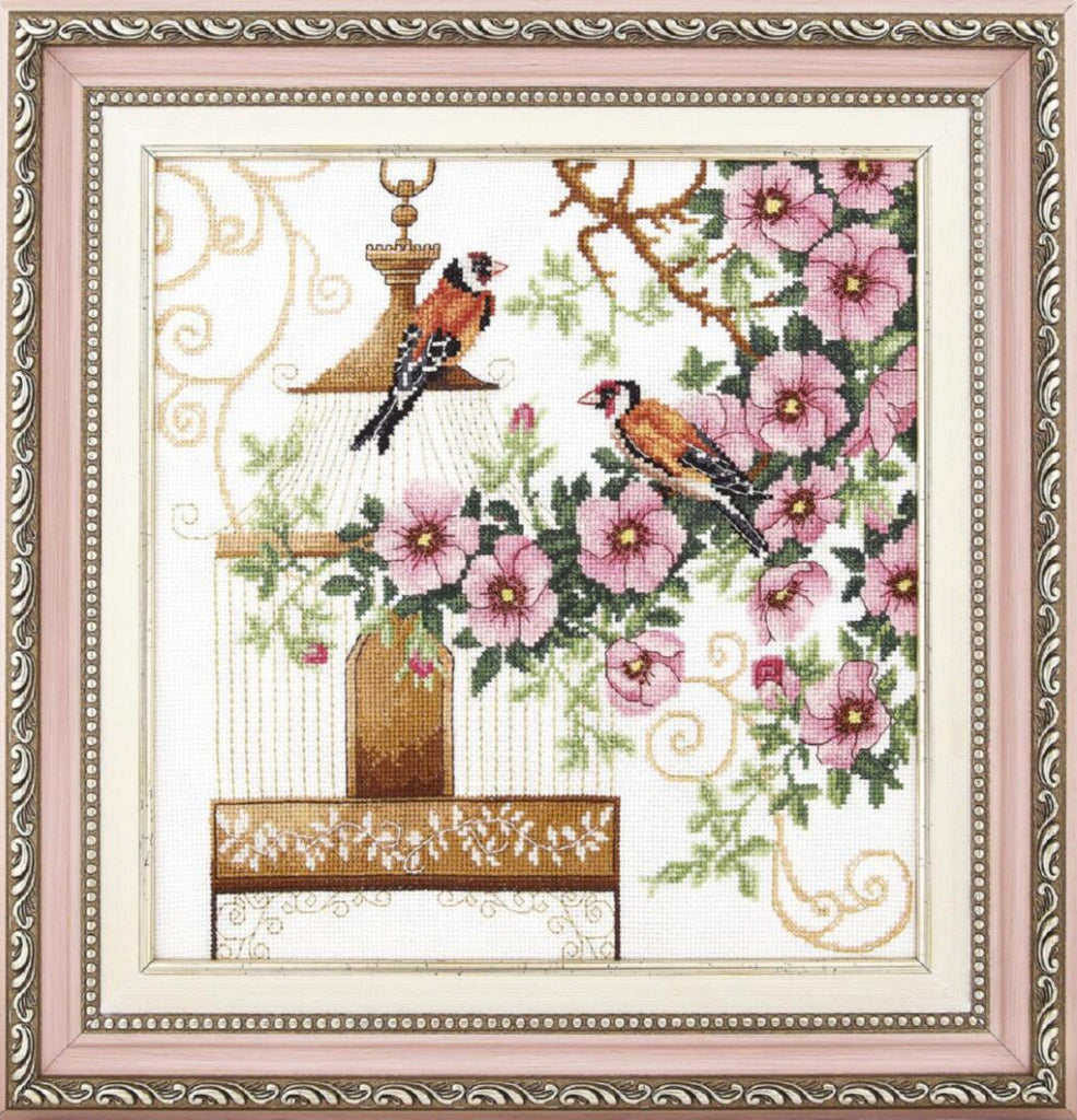 Counted Cross Stitch Kit Singing bird DIY Crystal Art