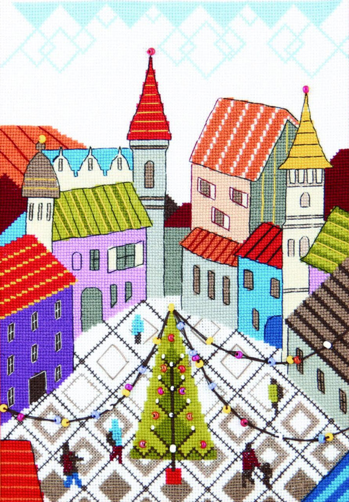 Counted Cross Stitch Kit Christmas square DIY
