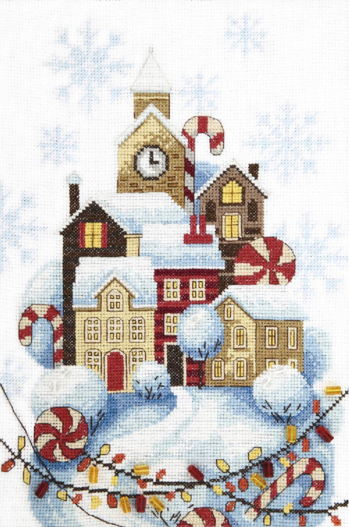 Counted Cross Stitch Kit Gingerbread house DIY Charivna mit