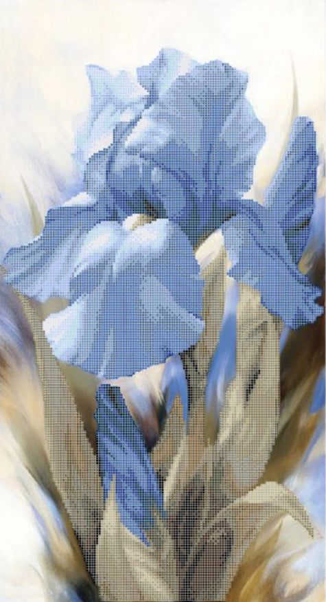 Bead Embroidery Kit Iris Flowers DIY