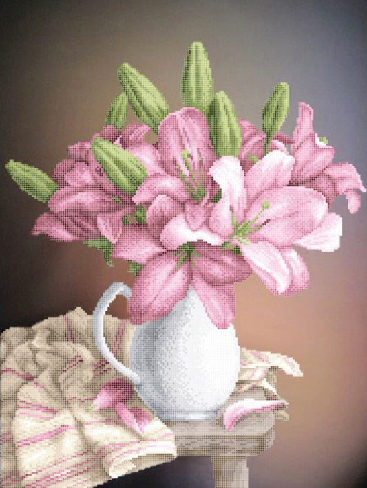 Bead Embroidery Kit Lilies Flowers DIY