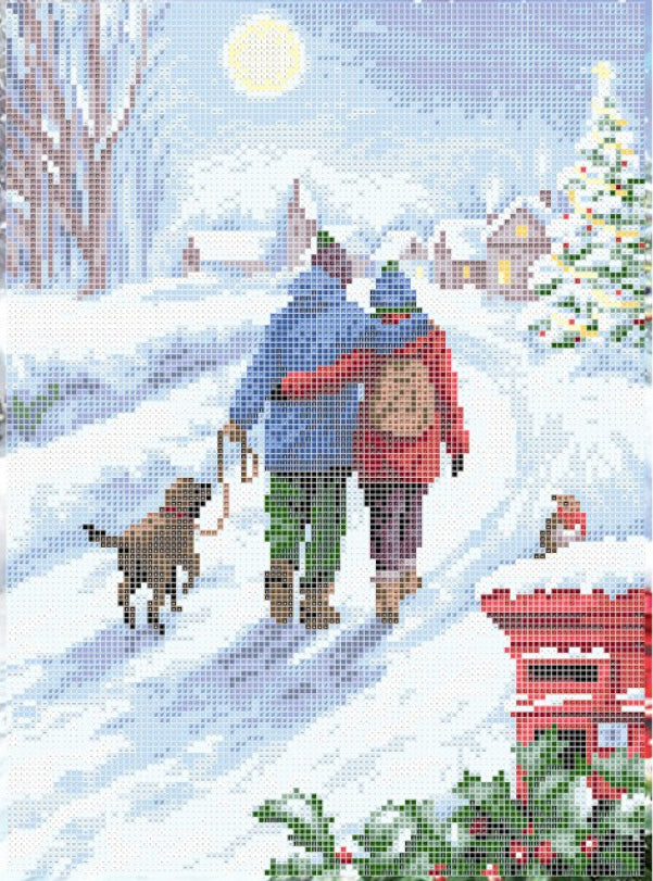 Full Bead Embroidery Kit Winter walk DIY