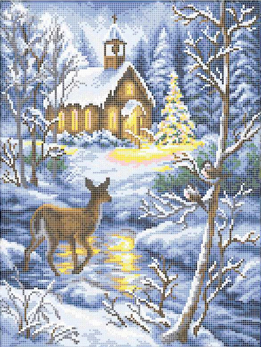 Kit complet de broderie de perles Conte d'hiver DIY