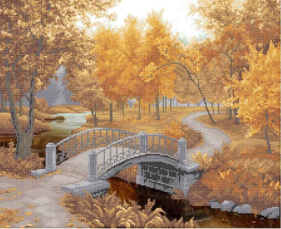 Kit de broderie de perles Parc d'automne DIY