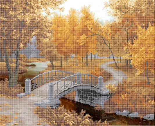 Kit de broderie de perles Parc d'automne DIY