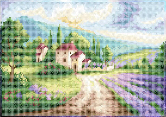 Kit complet de broderie de perles Paysage italien DIY