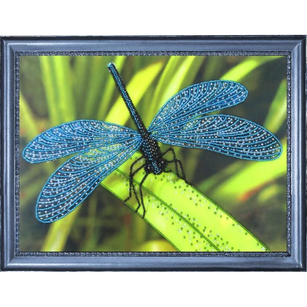Bead embroidery kit Dragonfly DIY Beadwork Beading Bead stitching - DIY-craftkits