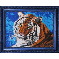 Bead embroidery kit Tiger DIY Beadwork Beading Bead stitching - DIY-craftkits