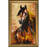 Bead embroidery kit Horse DIY Beadwork Beading Bead stitching - DIY-craftkits