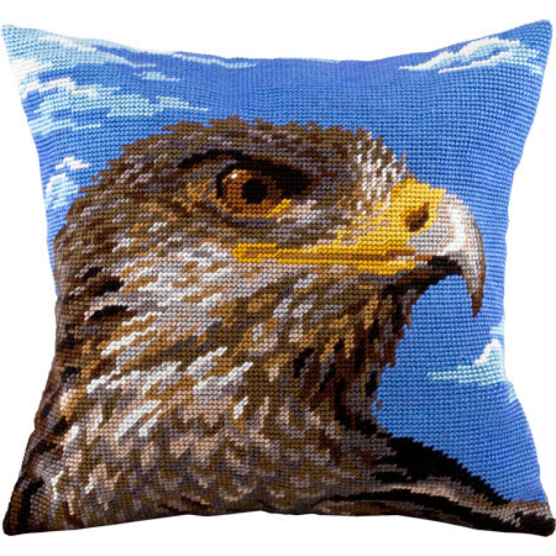 Tapestry Needlepoint pillow kit "Eagle" DIY Printed canvas - DIY-craftkits