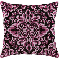 Tapestry Needlepoint pillow kit "Royal rose" DIY Printed canvas - DIY-craftkits