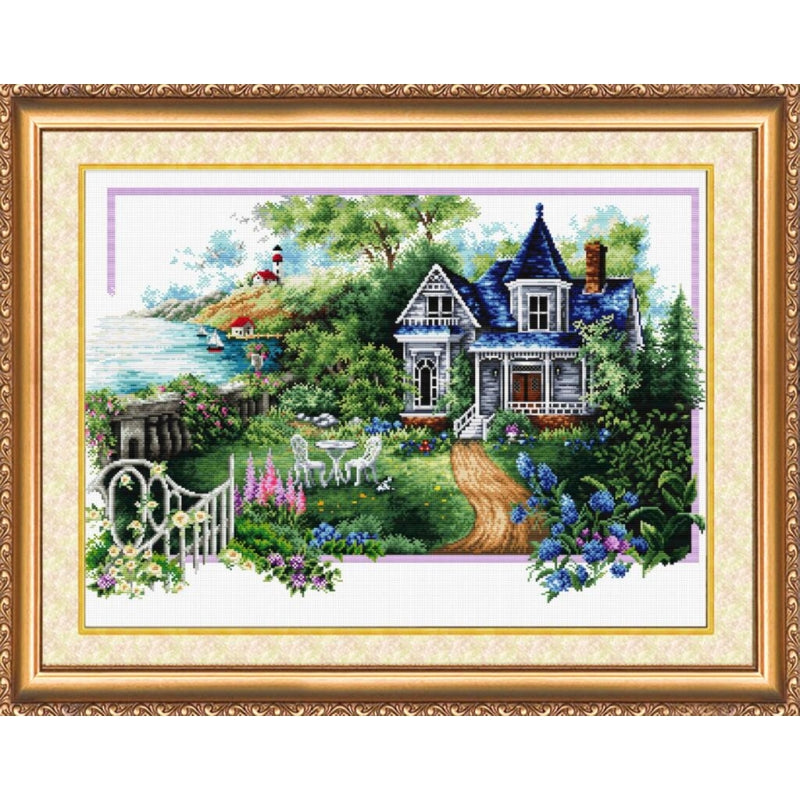 Counted Cross stitch kit Summer DIY Unprinted canvas - DIY-craftkits