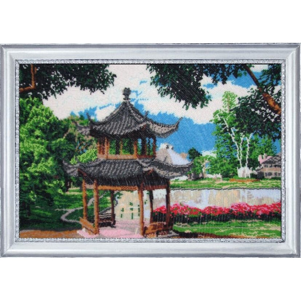 Bead embroidery kit Chinese garden DIY - DIY-craftkits