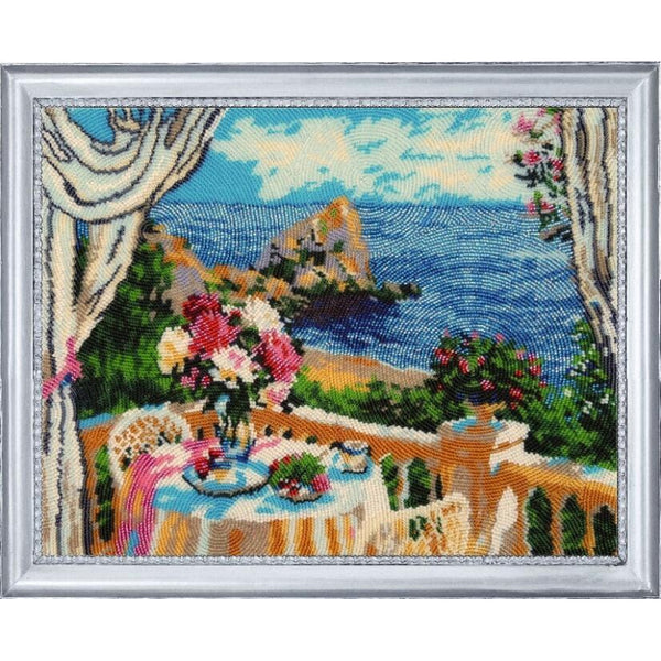 Bead embroidery kit Breakfast with sea view DIY - DIY-craftkits