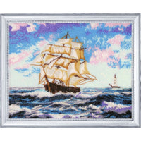 Bead embroidery kit Frigate DIY Beadwork Beading Bead stitching - DIY-craftkits