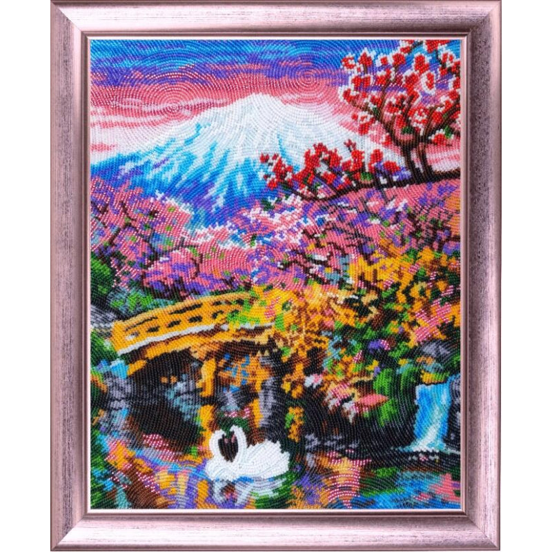 Bead embroidery kit Fujiyama DIY - DIY-craftkits