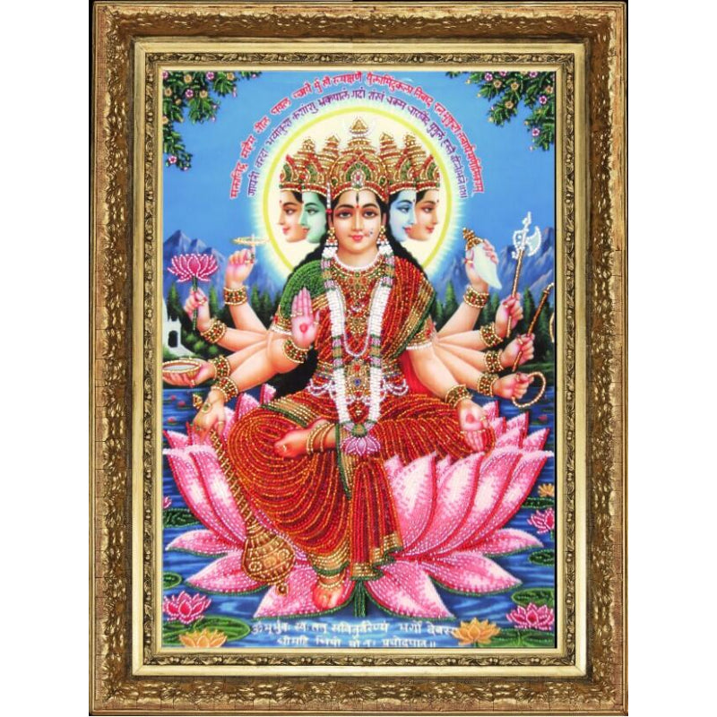 Bead embroidery kit Lakshmi DIY Beadwork Beading Bead stitching - DIY-craftkits