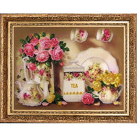 Bead embroidery kit Tea-set DIY - DIY-craftkits