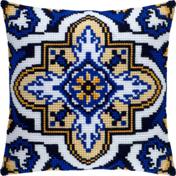 Cross stitch kit Pillow "Turkish arabesque" DIY Printed canvas - DIY-craftkits