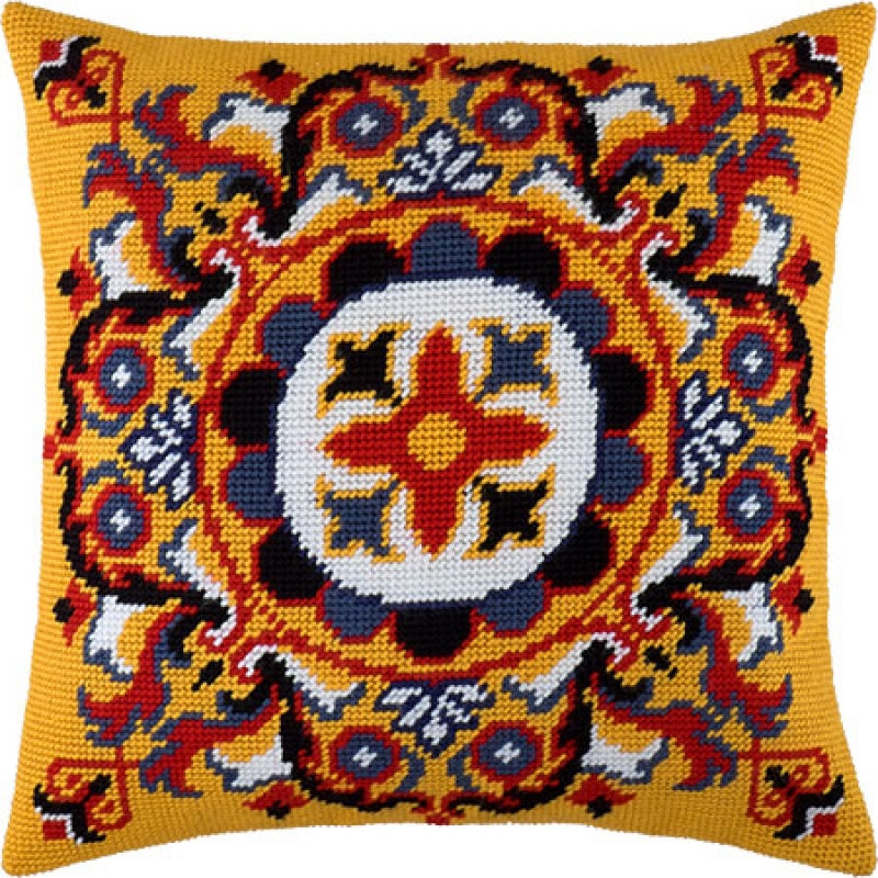 Tapestry Needlepoint pillow kit "Persian" DIY Printed canvas - DIY-craftkits