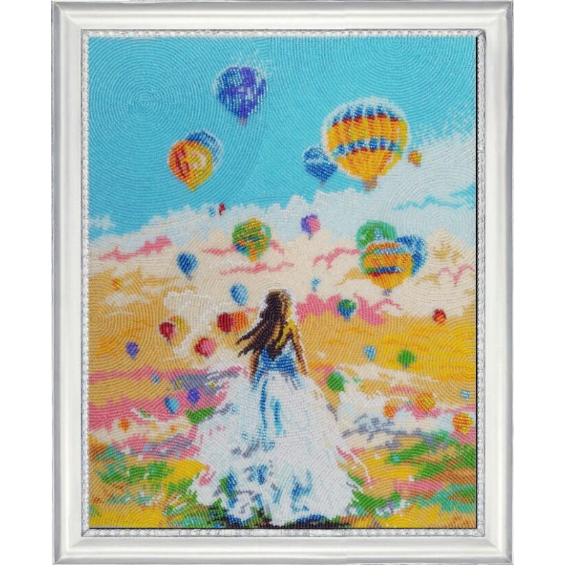 Bead embroidery kit Dream flight DIY Beadwork Beading Bead stitching - DIY-craftkits