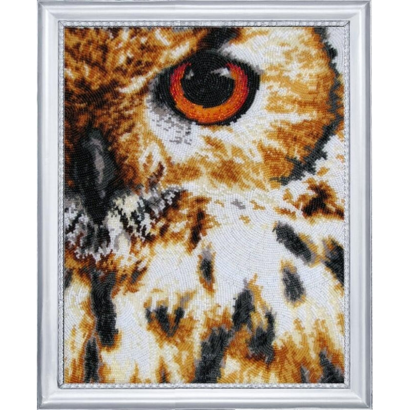 Bead embroidery kit Owl DIY - DIY-craftkits