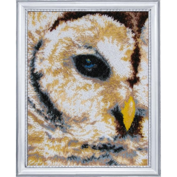 Bead embroidery kit Owl DIY - DIY-craftkits