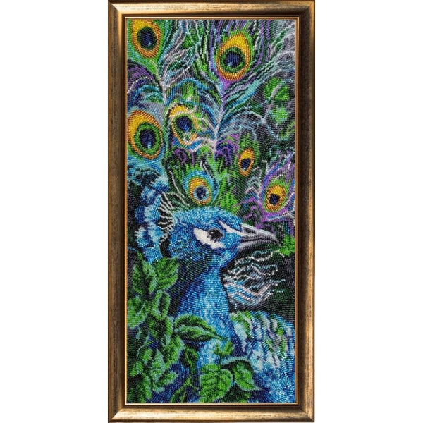Bead embroidery kit Peacock DIY - DIY-craftkits