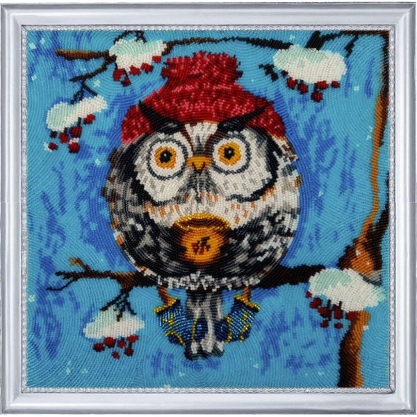 Bead embroidery kit Owl DIY - DIY-craftkits
