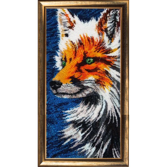 Bead embroidery kit Fox DIY Beadwork Beading Bead stitching - DIY-craftkits