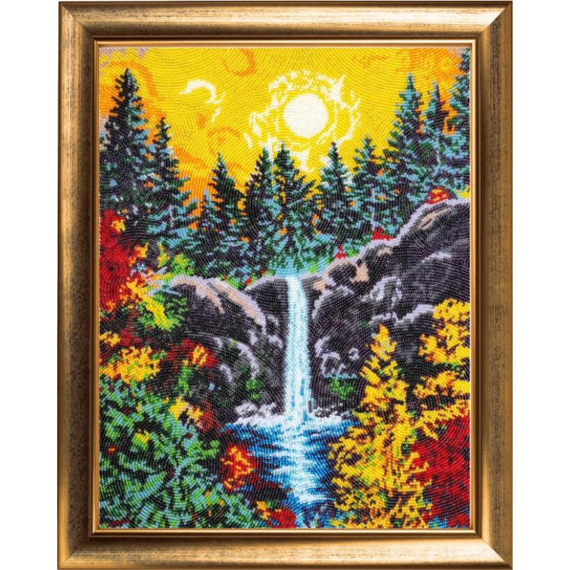 Bead embroidery kit Autumn sunset DIY - DIY-craftkits