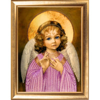 Bead embroidery kit A little angel DIY Beadwork Beading Bead stitching - DIY-craftkits