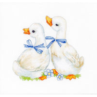 Counted Cross stitch kit Geese Luca-S DIY Unprinted canvas - DIY-craftkits