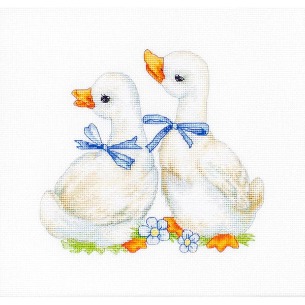 Counted Cross stitch kit Geese Luca-S DIY Unprinted canvas - DIY-craftkits