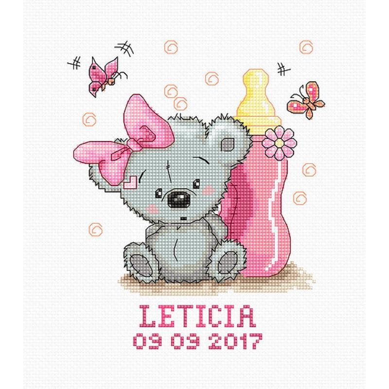 Counted Cross stitch kit Metrics baby Luca-S DIY Unprinted canvas - DIY-craftkits