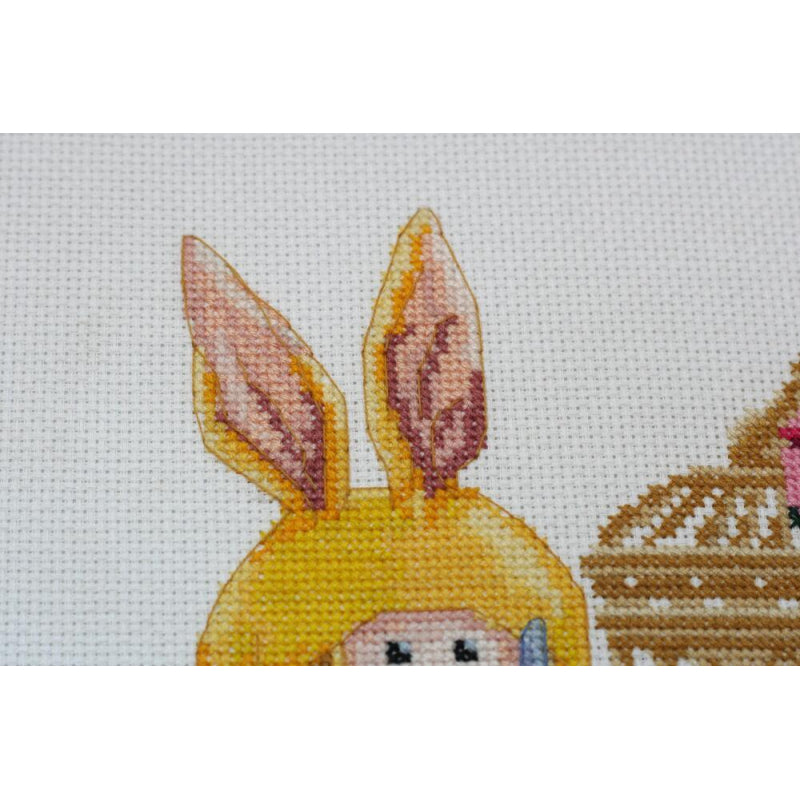 Counted Cross stitch kit Doll DIY Unprinted canvas - DIY-craftkits