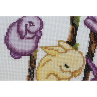 Counted Cross stitch kit March bunnies DIY Unprinted canvas - DIY-craftkits