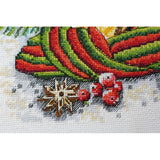 Counted Cross stitch kit Winter tea DIY Unprinted canvas - DIY-craftkits