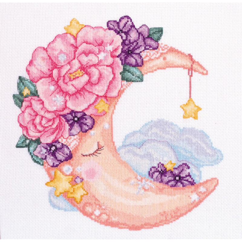 Counted Cross stitch kit Moon DIY Unprinted canvas - DIY-craftkits