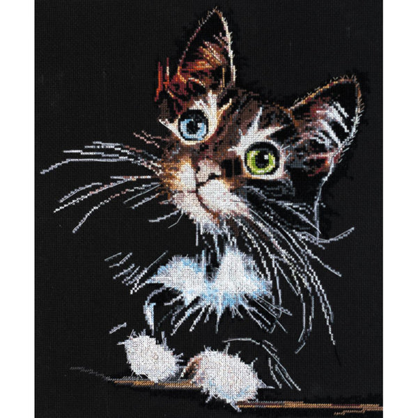 Counted Cross stitch kit Cat DIY Unprinted canvas - DIY-craftkits