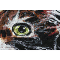 Counted Cross stitch kit Cat DIY Unprinted canvas - DIY-craftkits