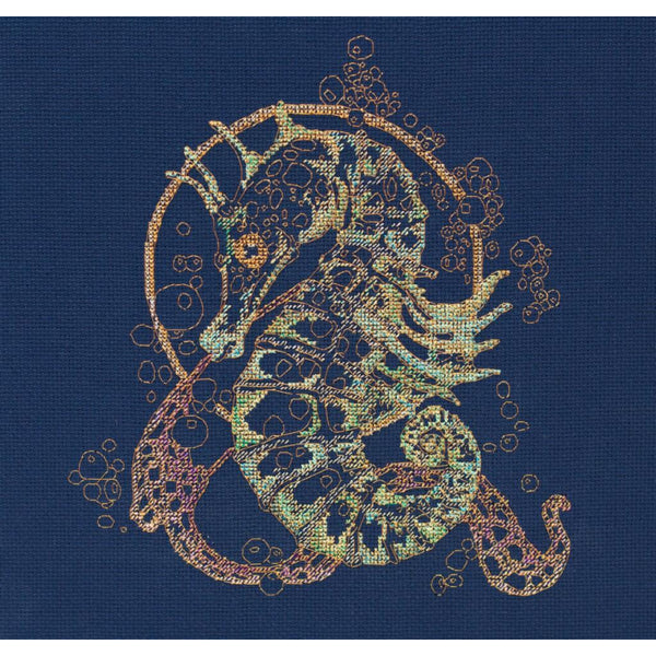 Counted Cross stitch kit Sea Horse DIY Unprinted canvas - DIY-craftkits