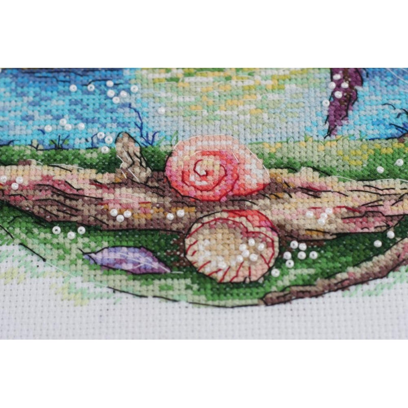 Counted Cross stitch kit Sunny paradise DIY Unprinted canvas - DIY-craftkits